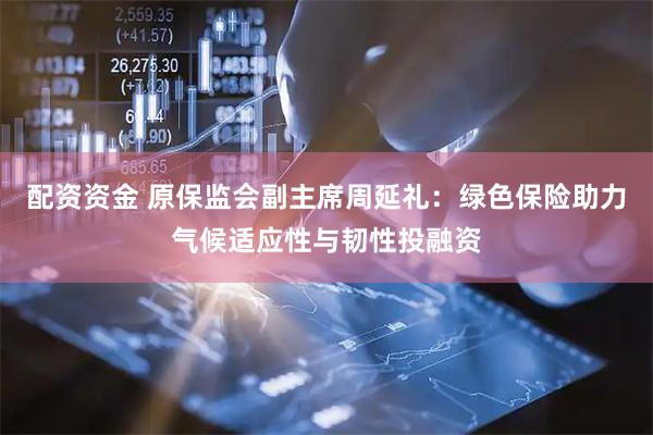 配资资金 原保监会副主席周延礼：绿色保险助力气候适应性与韧性投融资
