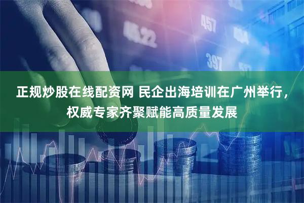 正规炒股在线配资网 民企出海培训在广州举行，权威专家齐聚赋能高质量发展