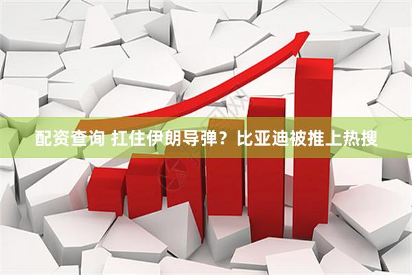 配资查询 扛住伊朗导弹？比亚迪被推上热搜
